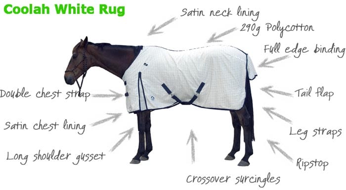 Go Horse Coolah White Polycotton Horse Rug